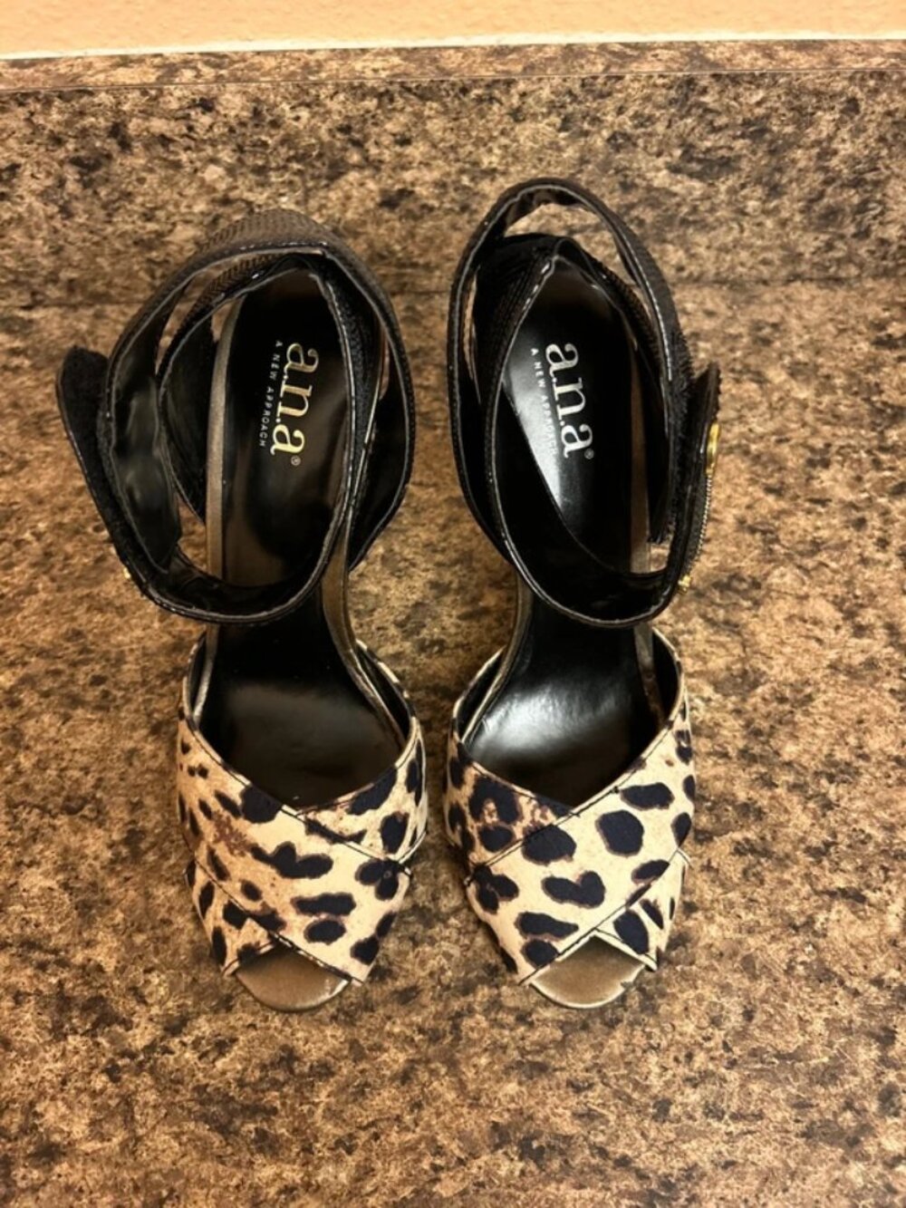 a.n.a animal print sandals - size 6